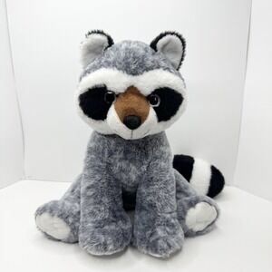 The Bear Factory Bandit the Raccoon Sitting Plush Stuffed Animal Gray 13"